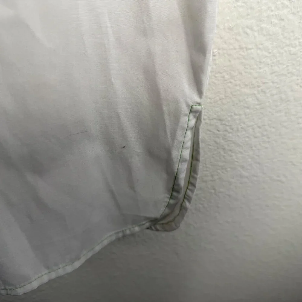 NWT Bob Mackie Wearable Art Top White Sz 1X Button Up Flower Embroidered Sequins - Picture 12 of 16